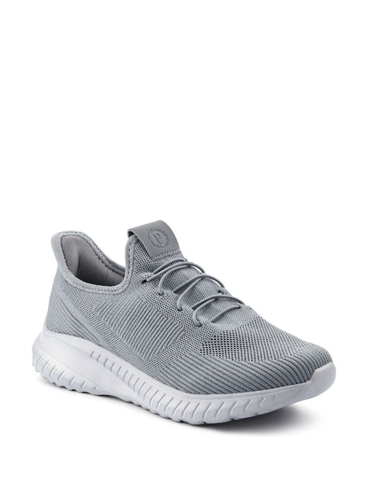 Pavers Grey Slip-On Wide-Fit Trainers - Image 3 of 6