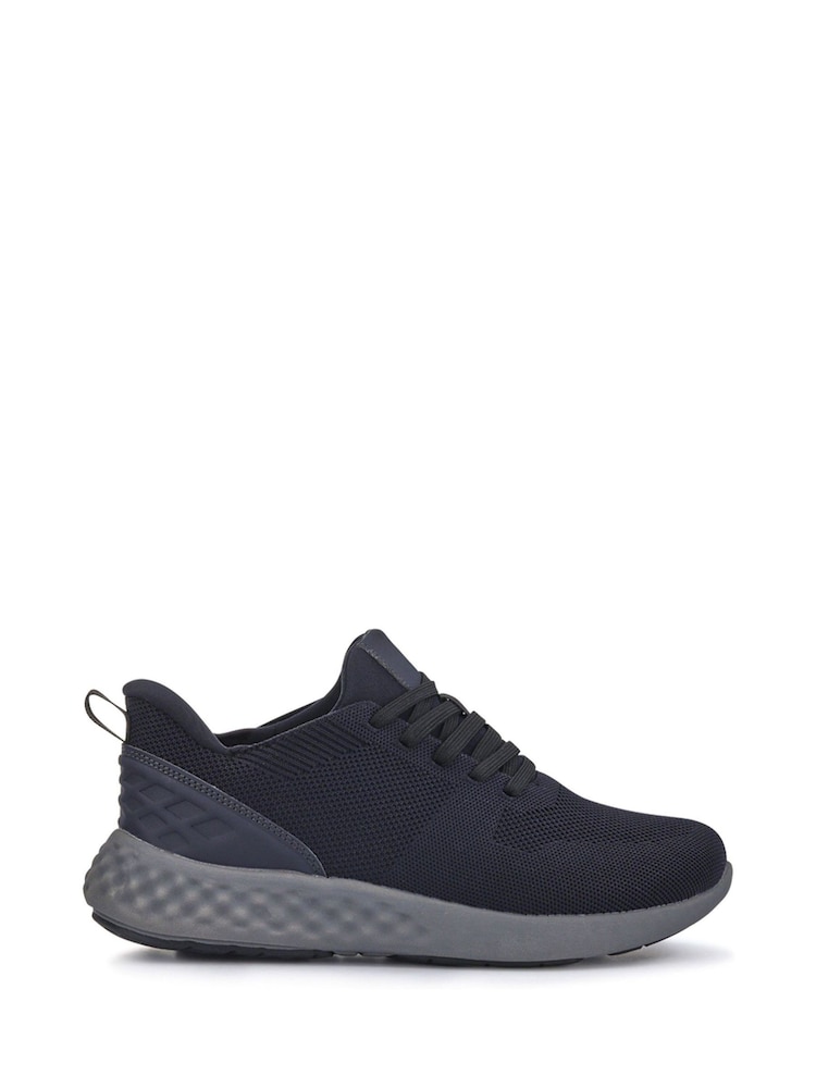 Pavers Blue Chrome Wide-Fit Memory Foam Trainers - Image 1 of 5