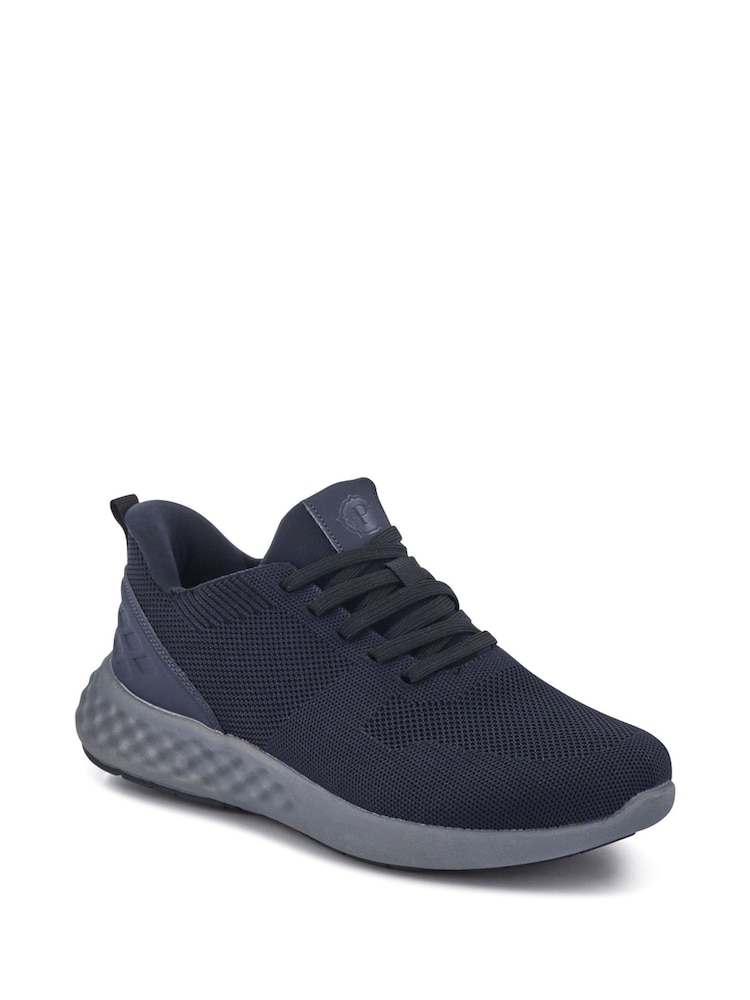 Pavers Blue Chrome Wide-Fit Memory Foam Trainers - Image 2 of 5