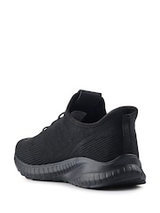 Pavers Black Slip-On Wide-Fit Trainers - Image 3 of 5