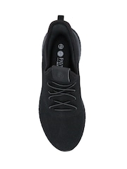 Pavers Black Slip-On Wide-Fit Trainers - Image 4 of 5