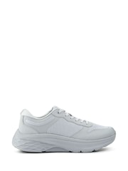 Pavers Grey Light Comfortable Lace-Up Trainers - Image 1 of 5