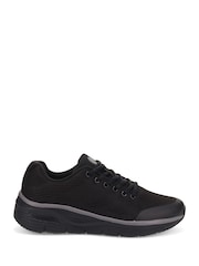 Pavers Black Wide Fit Breathable Trainers - Image 1 of 5