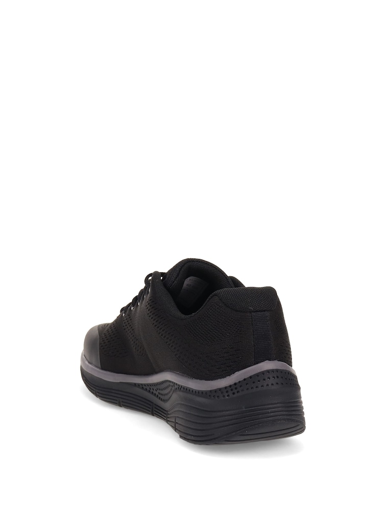Pavers Black Wide Fit Breathable Trainers - Image 3 of 5