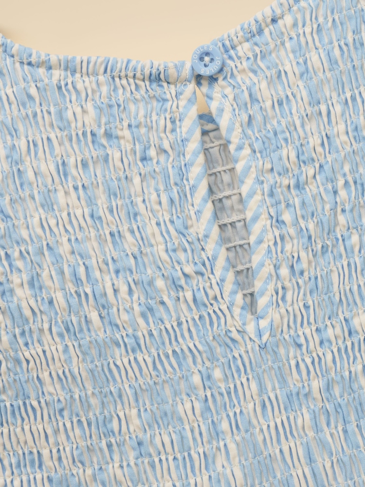 Joules Girls' Jenna Blue Scene Woven Sleeveless Midi Dress - Image 5 of 5 Joules Girls' Jenna Blue Scene Woven Sleeveless Midi Dress - Image 5 of 5