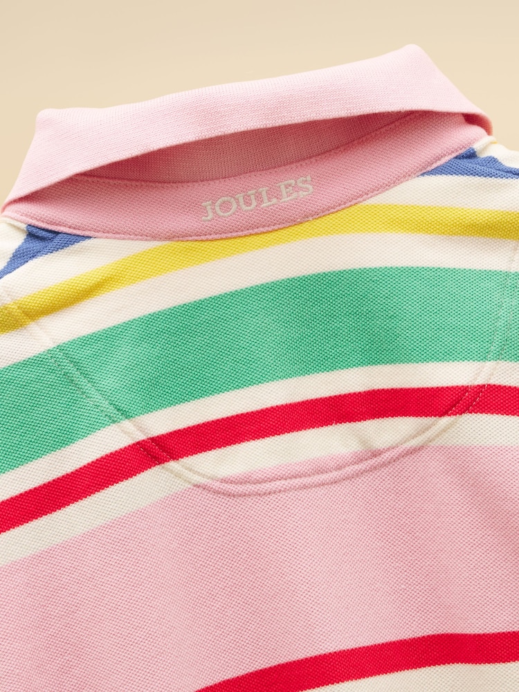 Joules Girls' Multi Stripe Polo Shirt Dress - Image 5 of 5