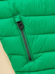 Φωτεινό πράσινο - Joules Kids' Crofton Showerproof Padded Zip Up Gilet - Εικόνα 7 του 8