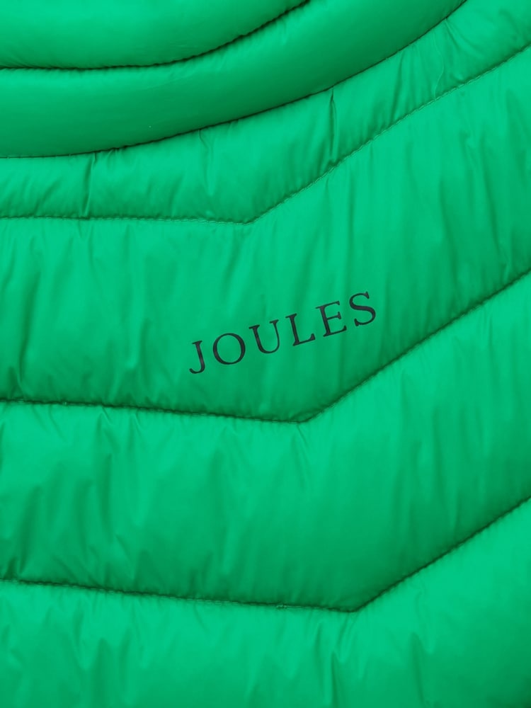 Φωτεινό πράσινο - Joules Kids' Crofton Showerproof Padded Zip Up Gilet - Εικόνα 8 του 8