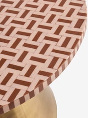 Rockett St George Pink and Caramel Brown Mosaic Coffee Table - Image 5 of 5