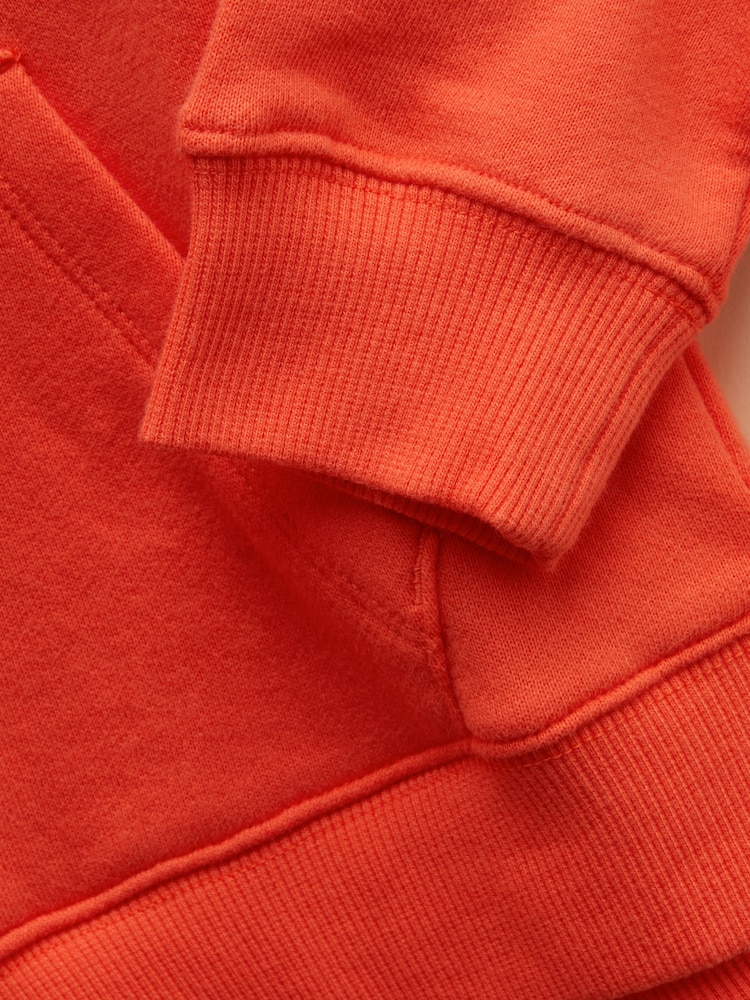 Apelsin - Joules Parkside bomullströja med huva för barn - Bild 5 av 5