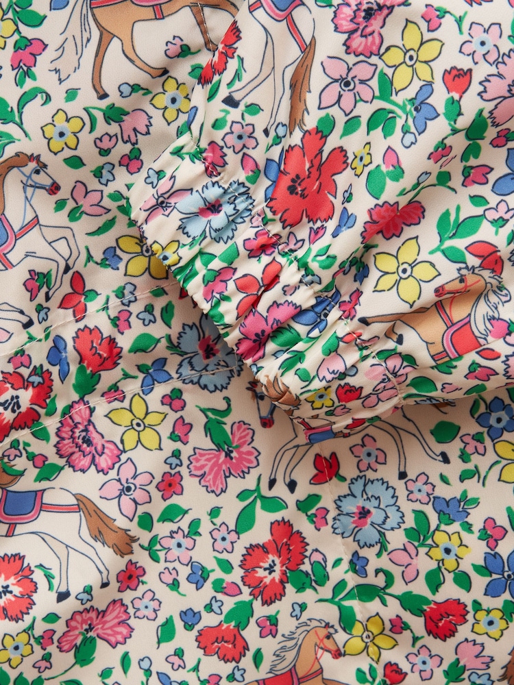 Cream - Joules jenters Rainford vanntett, pakkevennlig regnfrakk med hette - Bilde 5 av 5