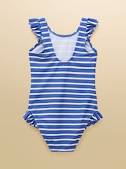 Joules Girls' Splash Blue Seahorse Swimming Costume - Image 2 of 5