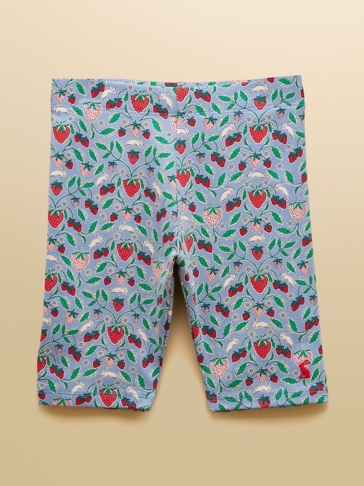 Joules Girls' Cartwheel Blue & Pink Cycling Shorts 2 Pack - Image 2 of 8 Joules Girls' Cartwheel Blue & Pink Cycling Shorts 2 Pack - Image 2 of 8