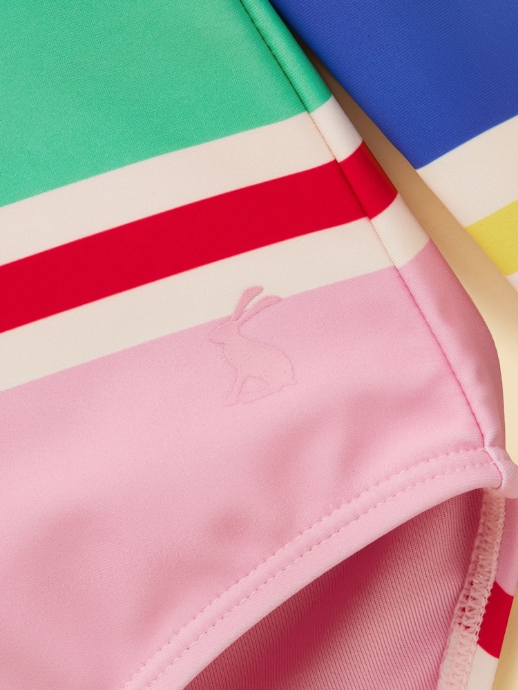 Joules Girls' Multi Stripe Long Sleeve Sunsafe Swimsuit - Image 4 of 4 Joules Girls' Multi Stripe Long Sleeve Sunsafe Swimsuit - Image 4 of 4