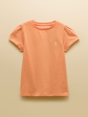 Roz &Portocaliu - Joules Girls' Let's Go Pack Of Three Short Sleeve T Shirts - Imaginea 3 din 7