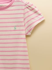 Roz &Portocaliu - Joules Girls' Let's Go Pack Of Three Short Sleeve T Shirts - Imaginea 6 din 7