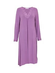 Cyberjammies Purple Nora Rose Long Sleeve Short Nightdress - Image 3 of 3