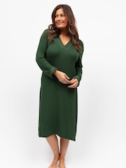 Cyberjammies Green Nora Rose Long Sleeve Short Nightdress - Image 1 of 4