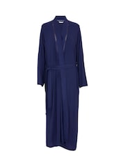 Cyberjammies Blue Nora Rose Long Sleeve Jersey Dressing Gown - Image 3 of 3