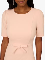 Adrianna Papell Mini Pink Bow Front Sheath Dress - Image 4 of 6