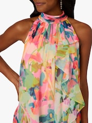 Adrianna Papell Pink Halter Sheath Short Dress - Image 5 of 6
