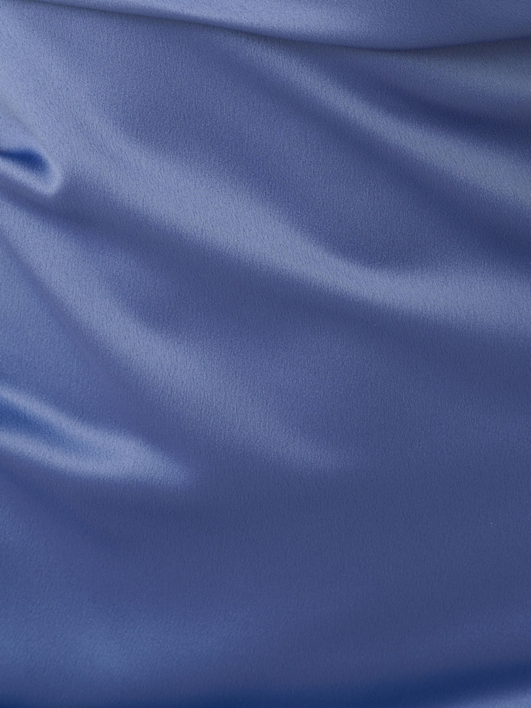 Adrianna Papell Blue One Shoulder Satin Crepe Gown - Image 6 of 6