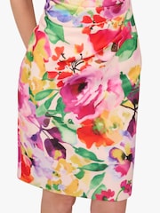 Adrianna Papell Pink Print One Shoulder Dress - Image 6 of 6