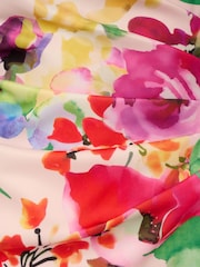 Adrianna Papell Pink Print One Shoulder Dress - Image 7 of 7
