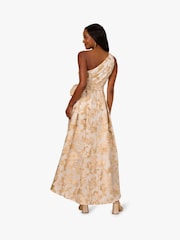 Adrianna Papell One Shoulder High Low White Gown - Image 2 of 6