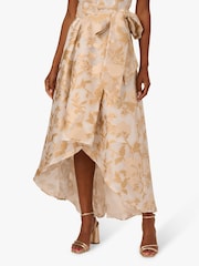 Adrianna Papell One Shoulder High Low White Gown - Image 4 of 6