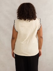 Live Unlimited Cream 100% Cotton Slub Pintuck Top - Image 2 of 5