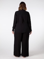 Live Unlimited Black Petite Curve Full Length Drawstring Trousers - Image 4 of 4