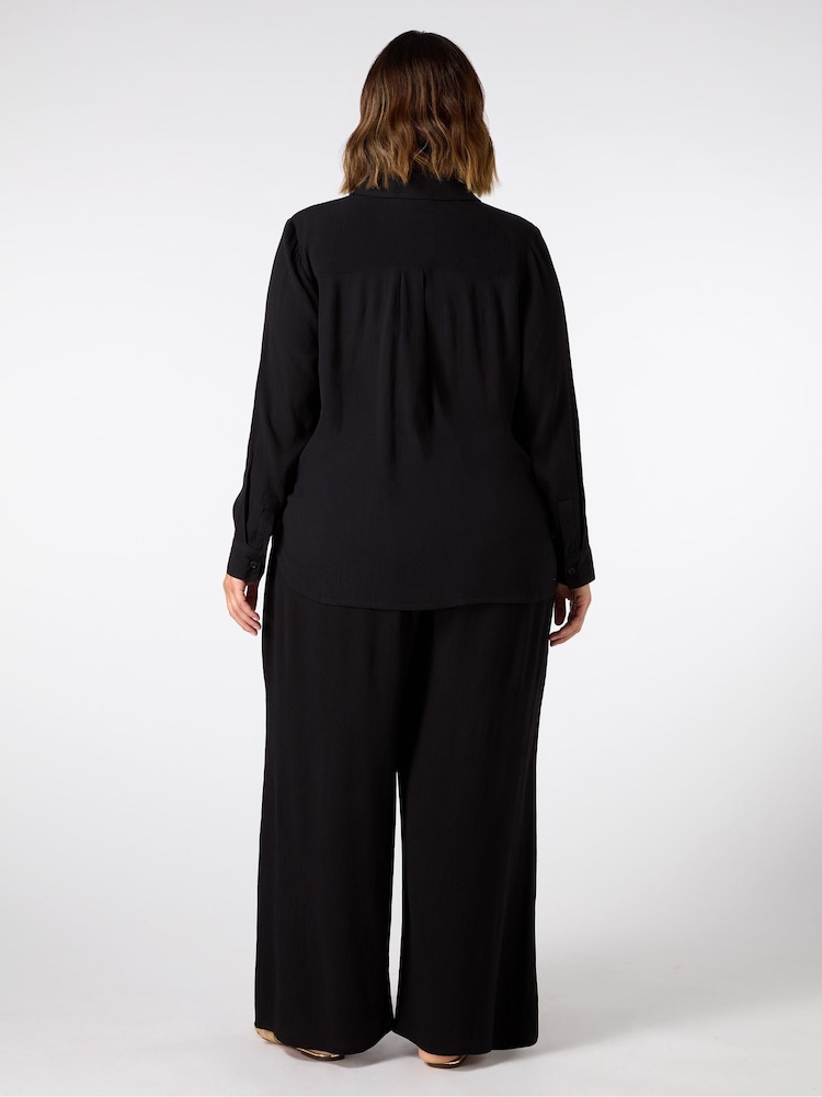 Live Unlimited Black Petite Curve Full Length Drawstring Trousers - Image 4 of 4