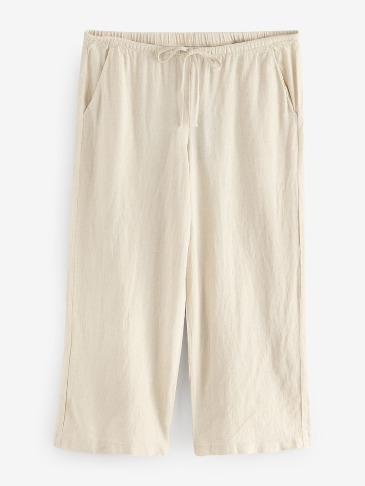 Live Unlimited Natural Petite Full length Drawstring Trousers - Image 1 of 1