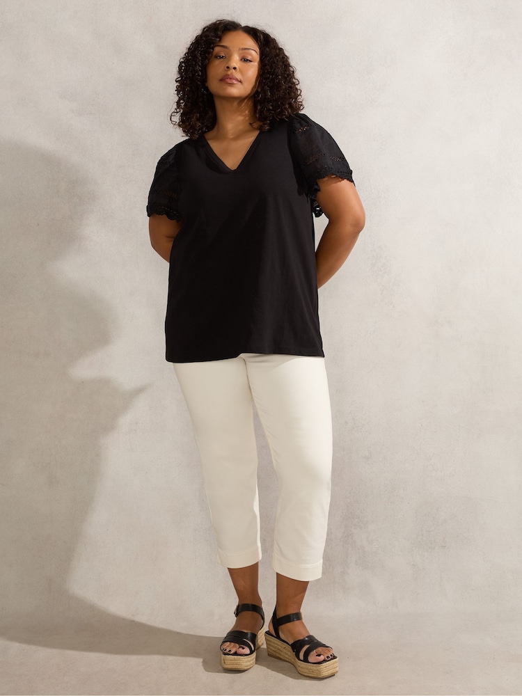 Live Unlimited Angel Sleeve V-Neck Top - Imagen 1 de 4
