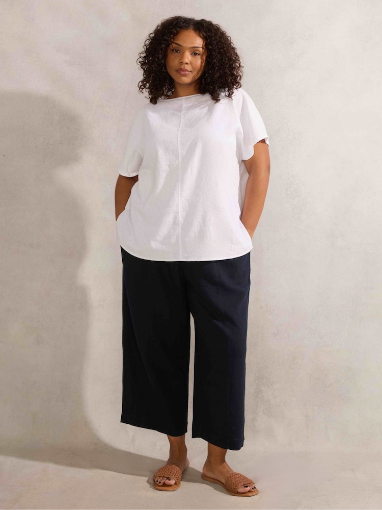 Live Unlimited Navy Curve Mix Tapered Trousers - Image 1 of 3