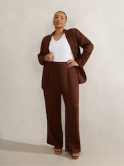 Live Unlimited Brown Curve Tailored Trousers - Image 1 of 4
