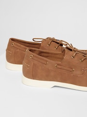 Threadbare Brown Faux Suede Boat Shoes - Image 4 of 4