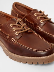 Threadbare Brown Chunky Boat Shoes - Image 3 of 4