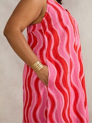 Live Unlimited Pink Swirl Print Midi Dress - Image 3 of 4