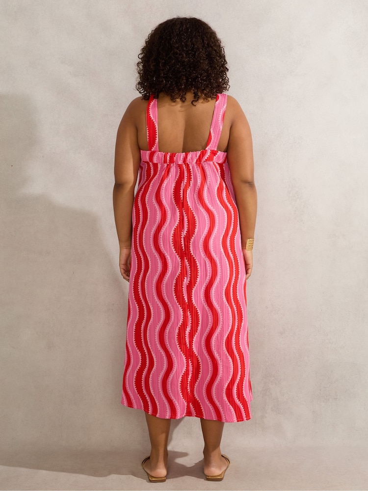 Live Unlimited Pink Swirl Print Midi Dress - Image 4 of 4