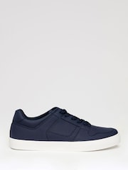 Threadbare Navy Court Trainers - Image 1 of 4
