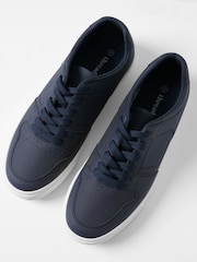 Threadbare Navy Court Trainers - Image 2 of 4