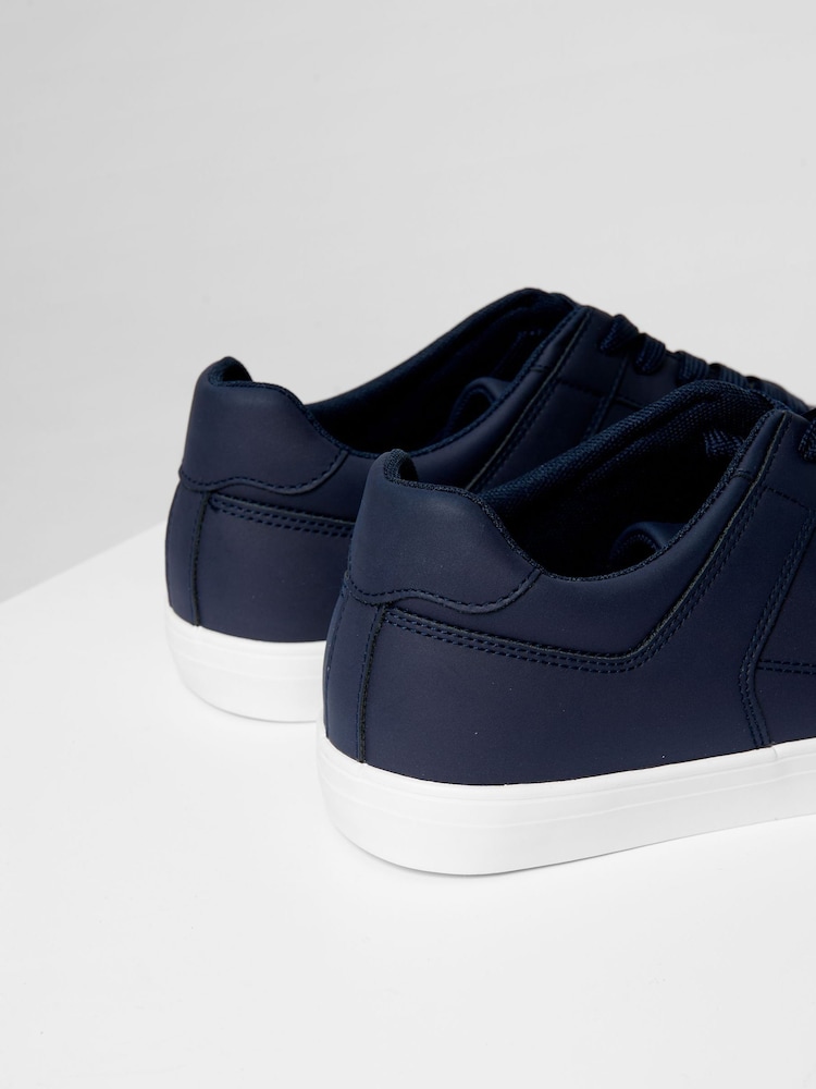 Threadbare Navy Court Trainers - Image 4 of 4