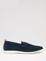 modra - Threadbare Faux Suede Woven Loafers - Slika 1 iz 4