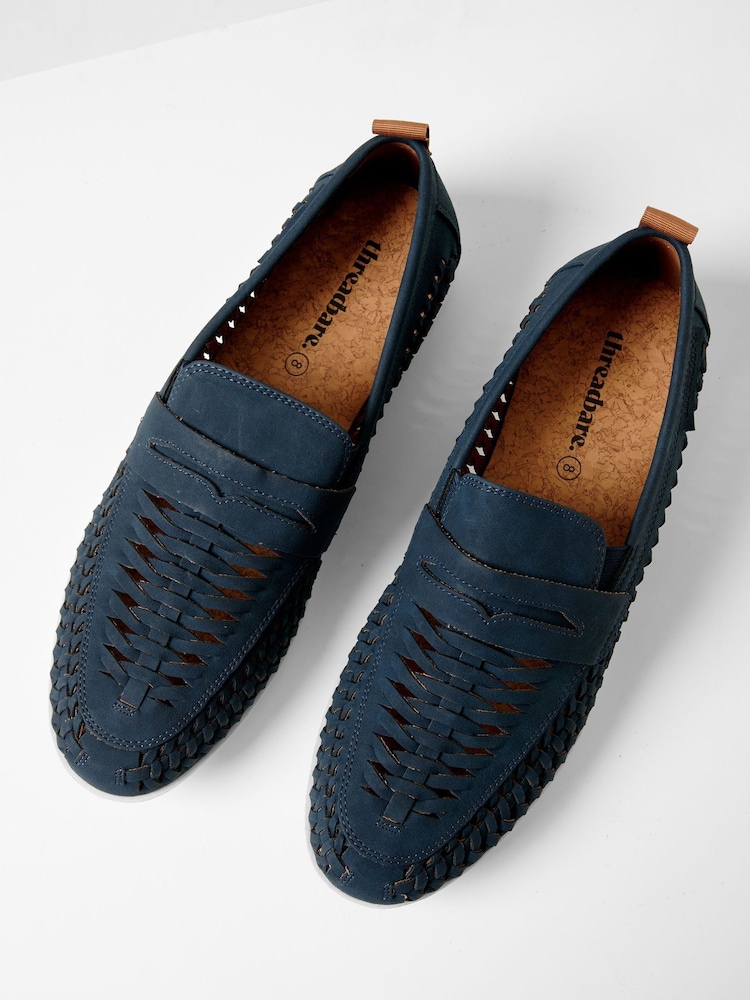 modra - Threadbare Faux Suede Woven Loafers - Slika 2 iz 4