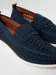 modra - Threadbare Faux Suede Woven Loafers - Slika 3 iz 4