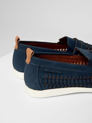 modra - Threadbare Faux Suede Woven Loafers - Slika 4 iz 4