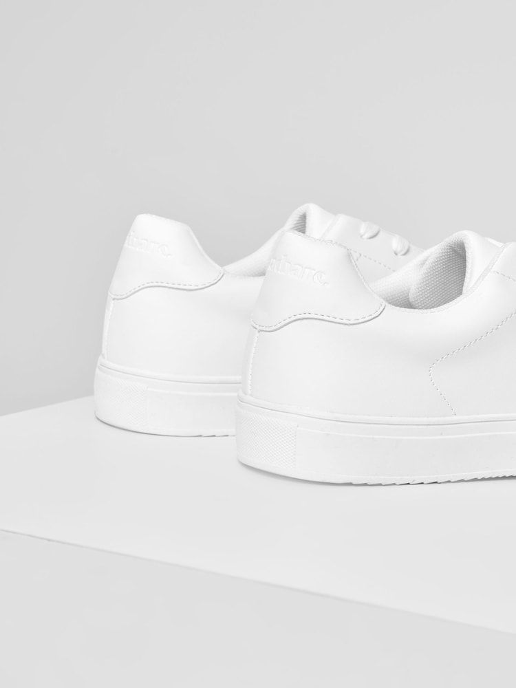Threadbare White PU Court Trainers - Image 4 of 4 Threadbare White PU Court Trainers - Image 4 of 4