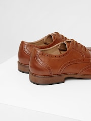 Threadbare Brown Faux Leather Brogues - Image 4 of 4